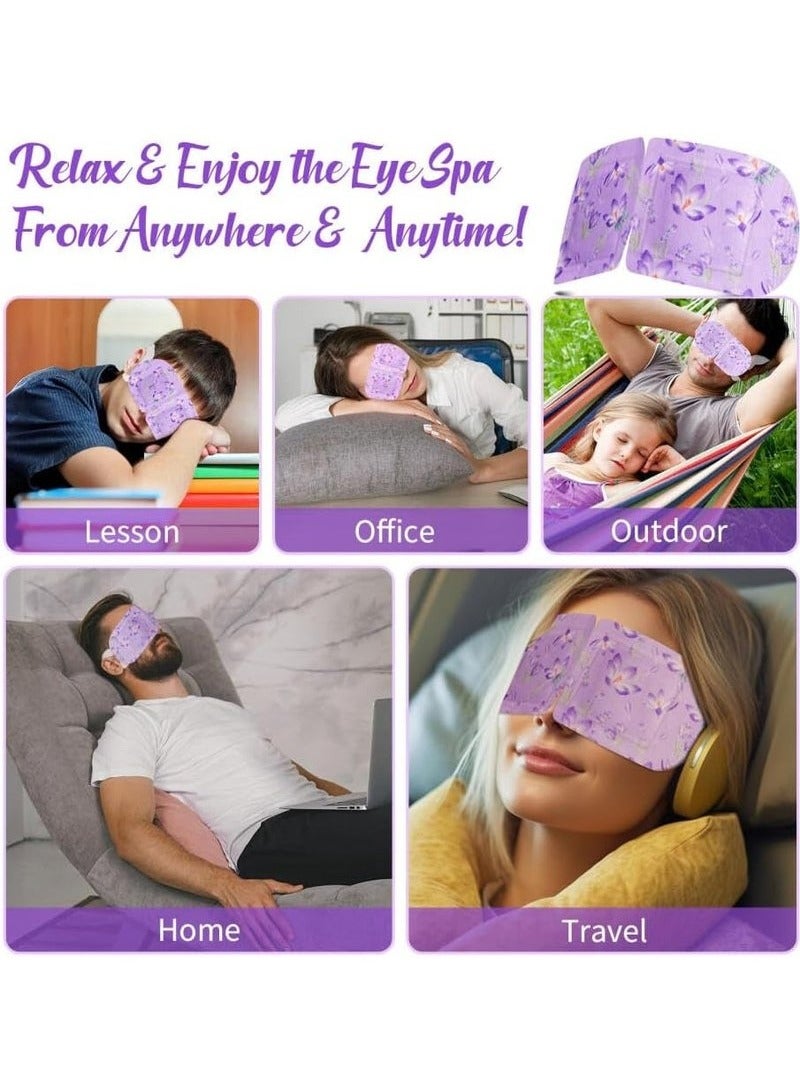 Sefudun 12 Packs Steam Eye Mask,Lavender Hot  Compress Self Heating Warm Eye Mask Disposable Heated Sleep Eye Mask for Dry Eyes Dark Circles Relax Comfortable Warming Eye Mask for Home Office Travel - Image 2